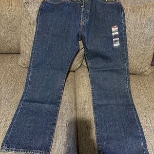 Levi's 501 Dark Wash Original Straight Leg Jeans